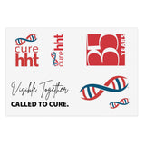 HHT Awareness Sticker Sheet — "Called to Cure" 35th Anniversary DNA Ribbon Set
