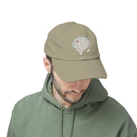 Unisex Distressed Cap with Brain and AVM Design - Perfect for Science Lovers