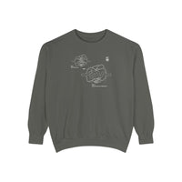 Blueprint for a Cure - AVMs | Garment-Dyed Sweatshirt with Floral Design, Cozy Pullover, Unisex Trendy Apparel, Ideal for Casual