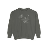 Blueprint for a Cure - AVMs | Garment-Dyed Sweatshirt with Floral Design, Cozy Pullover, Unisex Trendy Apparel, Ideal for Casual