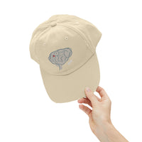 Unisex Distressed Cap with Brain and AVM Design - Perfect for Science Lovers