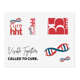 HHT Awareness Sticker Sheet — "Called to Cure" 35th Anniversary DNA Ribbon Set