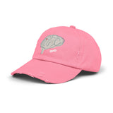 Unisex Distressed Cap with Brain and AVM Design - Perfect for Science Lovers