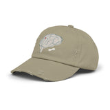 Unisex Distressed Cap with Brain and AVM Design - Perfect for Science Lovers