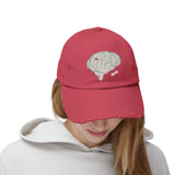 Unisex Distressed Cap with Brain and AVM Design - Perfect for Science Lovers