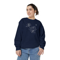 Blueprint for a Cure - AVMs | Garment-Dyed Sweatshirt with Floral Design, Cozy Pullover, Unisex Trendy Apparel, Ideal for Casual