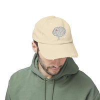 Unisex Distressed Cap with Brain and AVM Design - Perfect for Science Lovers