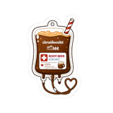 Root Beer IV Bag Sticker — 'Root Beer for HHT' Medical Humor Kiss-Cut Sticker