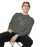 Blueprint for a Cure - AVMs | Garment-Dyed Sweatshirt with Floral Design, Cozy Pullover, Unisex Trendy Apparel, Ideal for Casual