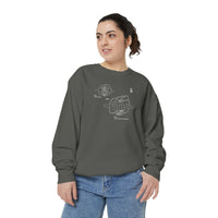 Blueprint for a Cure - AVMs | Garment-Dyed Sweatshirt with Floral Design, Cozy Pullover, Unisex Trendy Apparel, Ideal for Casual