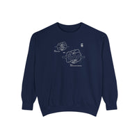 Blueprint for a Cure - AVMs | Garment-Dyed Sweatshirt with Floral Design, Cozy Pullover, Unisex Trendy Apparel, Ideal for Casual