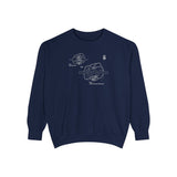 Blueprint for a Cure - AVMs | Garment-Dyed Sweatshirt with Floral Design, Cozy Pullover, Unisex Trendy Apparel, Ideal for Casual