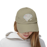 Unisex Distressed Cap with Brain and AVM Design - Perfect for Science Lovers