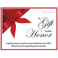 A Gift in Your Honor (Printable Cards)